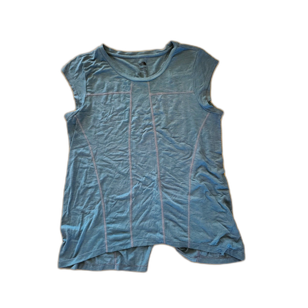 The North Face Cap Sleeve Flash Dry Top/Tunic Bluish Green Comfort Womens M EUC